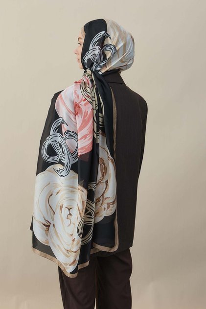 Modern Pattern Voile Silk Shawl Accessory Shoulder Shawl Foulard