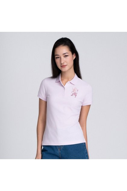 Women’s Slim Fit Embroidered 3D Lion Polo