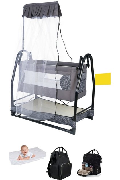 Çıtır Bebek Beşiği+çanta Gri