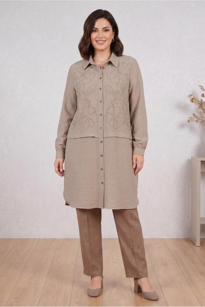 Linen Tunic with Embroidery Details 20968