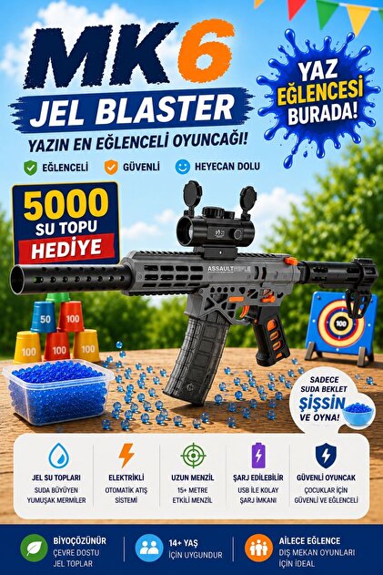 Mofy Baby MK6 Gel Blaster Su Topu Atan Oyuncak Şarjlı - Fiyatı