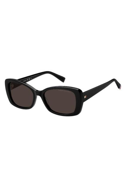 UV Protected Sunglasses Black Frame Grey Mirror Lens 54mm - TH-2225/S-807
