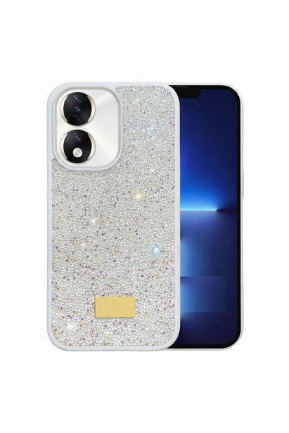 Huawei Honor 90 Case with Silicone Edges and Shiny Lux Diamond Cover