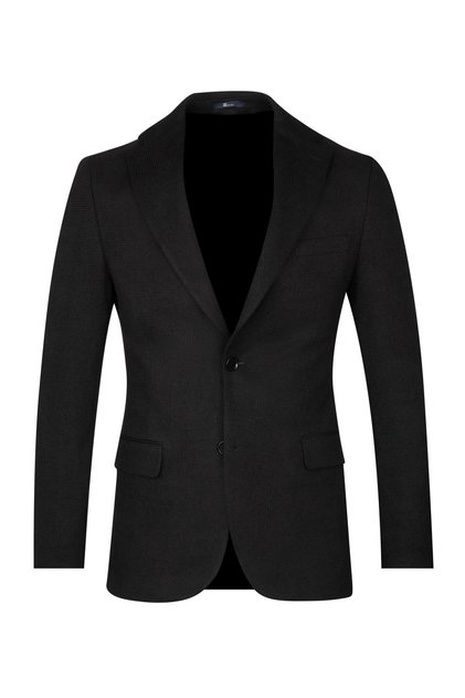 Black Comfort Fit Mono Collar Classic Jacket