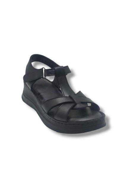 Caprito 015-26 Genuine Leather Cross-Strap Anatomical Padded Sole Women's Sandals