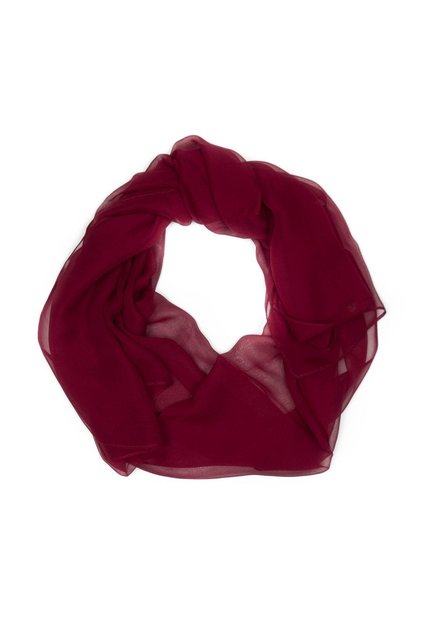 Eșarfă de damă, simplă, 40% mătase 60% poliester, Bordeaux - ES123