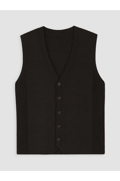 Vizyon New Season Regular Fit V-Neck Men's Knitwear Vest