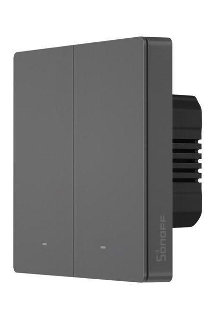 smart διακόπτης M5-2C-86, διπλός, WiFi, γκρι