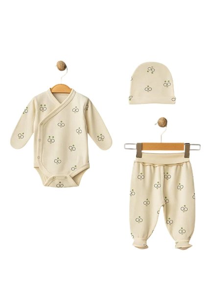 Baby Glasses Teddy Bear Double Breasted 3-Piece Set 5174