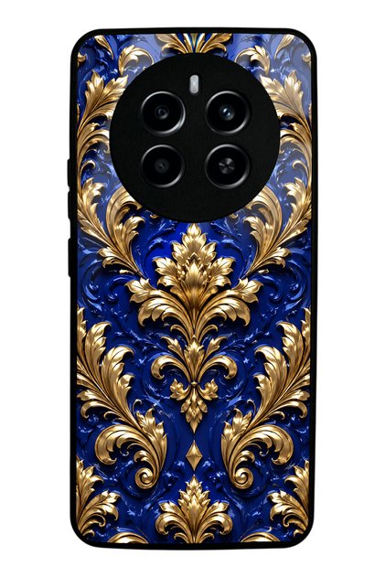 Realme 12 Pro Plus Royal Sapphire Baroque Design Glossy Phone Case