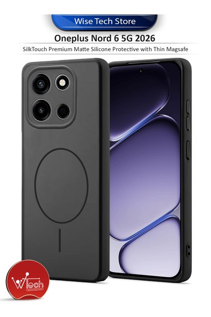 Oneplus Nord 6 5G 2026 SilkTouch Premium Matte Silicone Protective with Thin Magsafe Case Cover