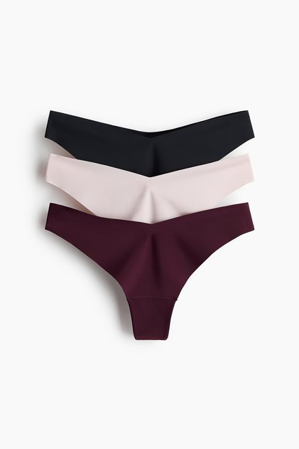 3'lü İz Yapmayan Thong Külot Lycra®
