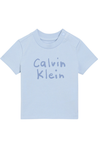 Logo Detaylı Mavi Yenidoğan Ss T-Shirt