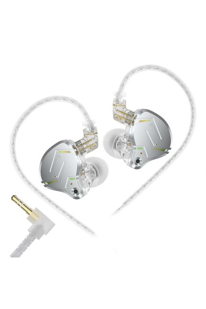 Silver No Mic KZ ZST PRO X Hybrid Dynamic Balanced IEM in Ear Monitor Headphones 1DD 1BA HiFi Earpho