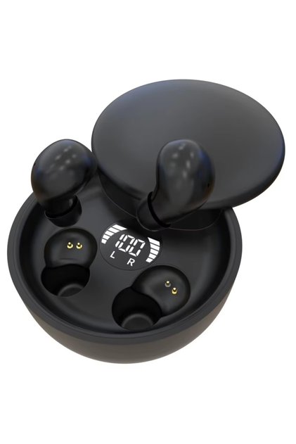 black SK26 Bluetooth 5.4 Wireless Earphones Small Earbuds Sleeping Sport Invisible Headphones Bass S