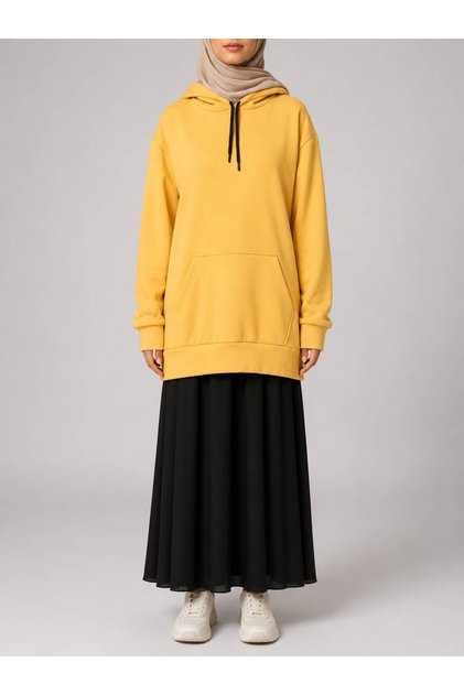 Kapüşonlu Kanguru Cepli Sweatshirt