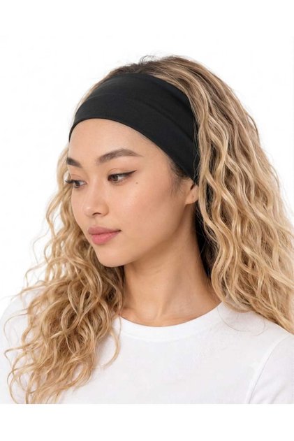 Black Color Wide Hair Band / Bandana / Hair Accessory / Sportsman's Hair Band Hair Clip