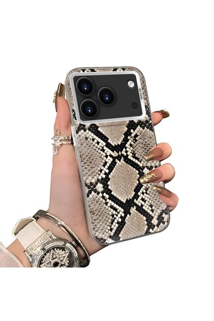iPhone 17 Pro Compatible Hard Acrylic Back Silicone Edge Lens Protection Case