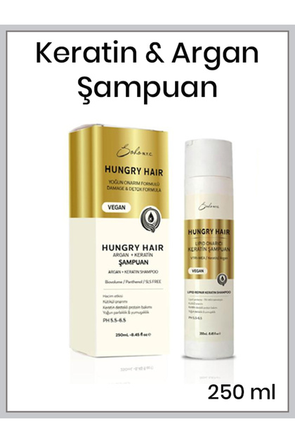 HUNGRY HAIR- ONARICI KERATİN +ARGAN ŞAMPUAN 250 ML