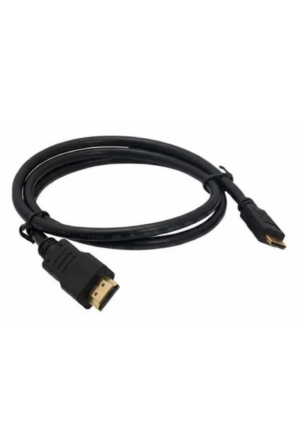 Mini HDMI to HDMI Görüntü ve Ses Aktarım Kablosu 1.5 Metre Siyah