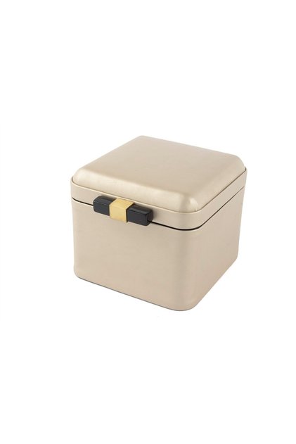 Rexene Shiny Gold Leather Box Square 18X16X13Cm