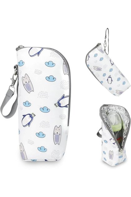 Baby Bottle Cooler Tote Bags, Insulated Breastmilk Cooler Bag, Nursing Bottle Cooler Warmer B
