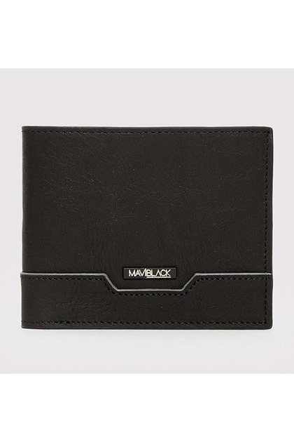 M0912365 Black Hakiki Deri Cüzdan SİYAH