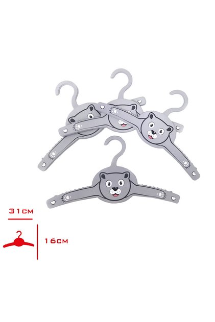 Children's Clothes Hanger Bear Pattern 4 Pieces