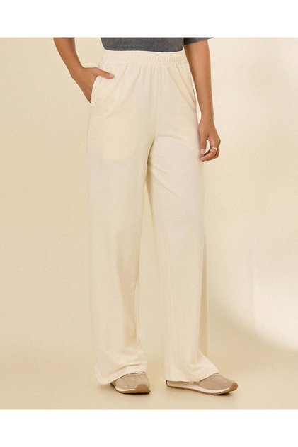 Women White Wide Leg Pants