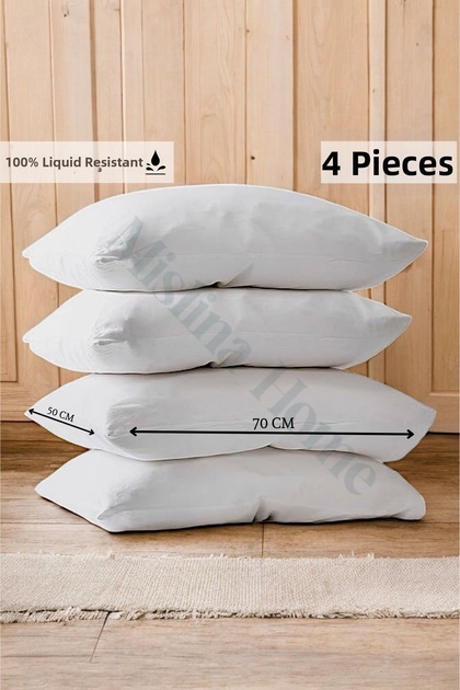 Micro Classic 4-Piece Liquid Waterproof Covered Pillow Protective Mattresses 50X70 cm