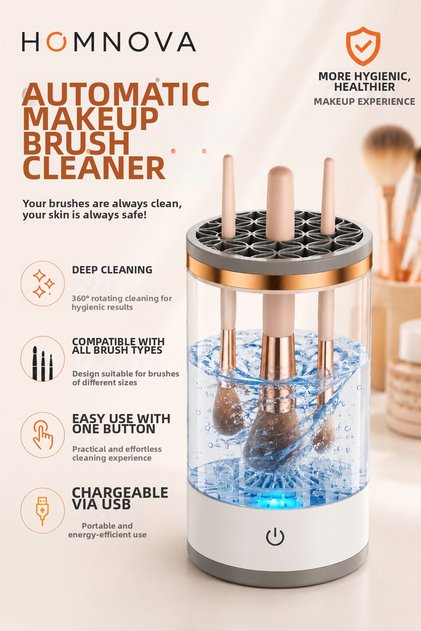 Automatic Makeup Brush Cleaner Electric Makeup Brush Washing Device