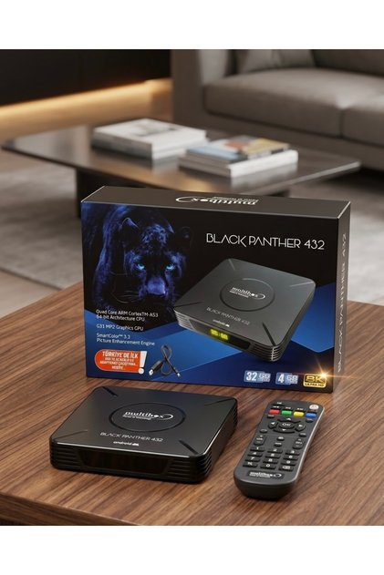 MULTİBOX BLACK PANTHER ANDROİD TV BOX STİCK 4-32