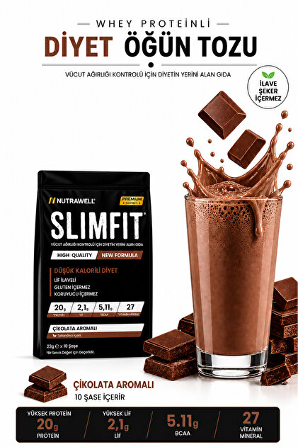 SLIMFITDETOX Slımfıt Çikolata 10 Adet -öğün Yerine Geçen Shake