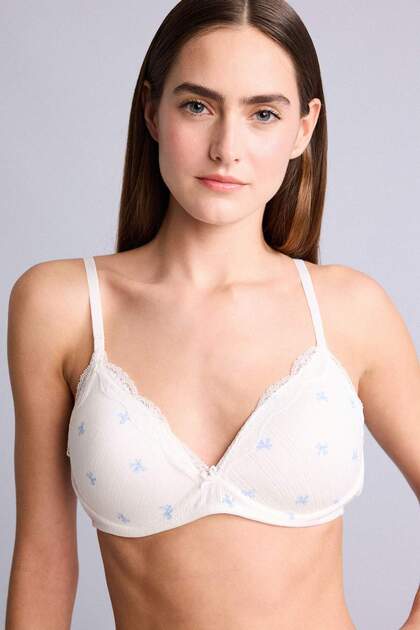 Lace Detailed Covered Padded Non-Wired T-Shirt Bra H3268Ax26Sp