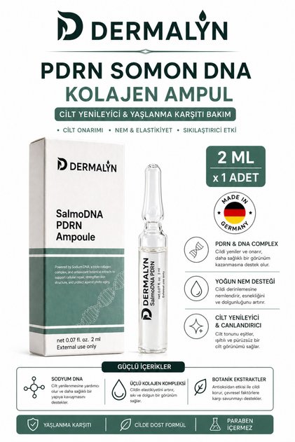 1 Pdrn Salmon Dna Collagen Containing Ampoule Serum to Help Rejuvenate the Skin Dermaroller Dermapen