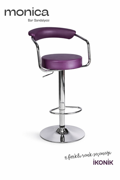 Monica Bar Sandalyesi - Mor Deri - 9510q0124