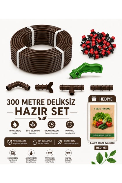 Damlama Sulama Borusu Hazır Set 16 Mm 300 Metre