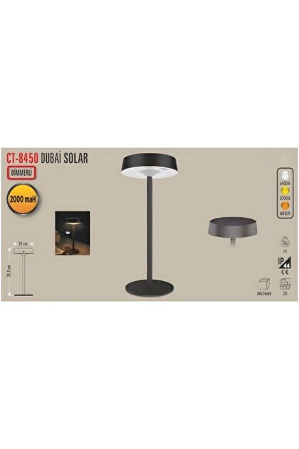 Cata Ct-8450 Dubai Solar Şarjlı Masa Lambası - Fiyatı, Yorumları