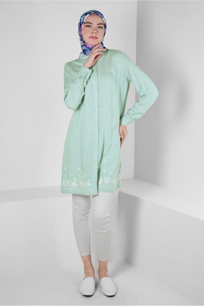 EMBROIDERY DETAIL BUTTONED TUNIC 43807