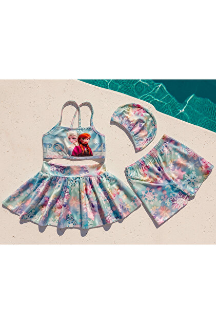 Girl's Quick Dry 4-Piece Bikini Swimsuit Set 86670