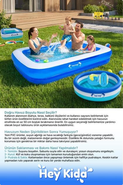 Heykida Swim Safe Dikdörtgen Havuz 262x175x50cm - Fiyatı, Yorumları