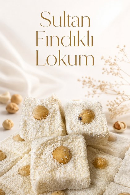 Glikozsuz Lokum 1 Kg Sultan Fındıklı Lokum Atıştırmalık