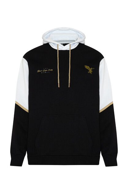 BEŞİKTAŞ JK BLACK EAGLES SOCIETY YAZILI KAPÜŞONLU SWEATSHİRT