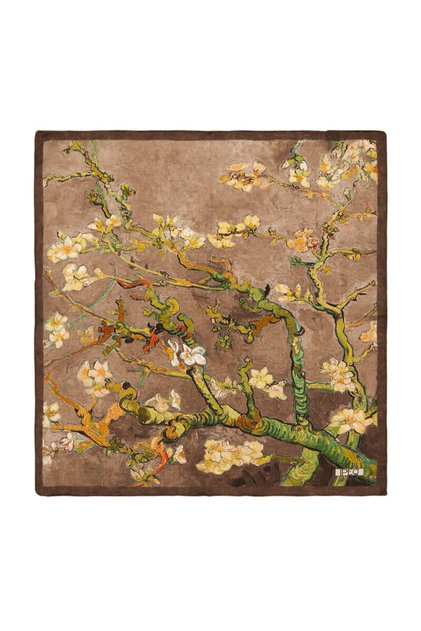 Mink Almond Blossom Silk Handkerchief