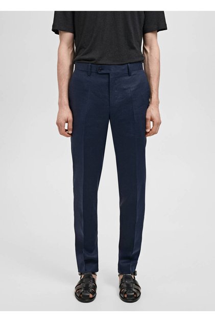 Amalfi %100 keten slim fit pantolon