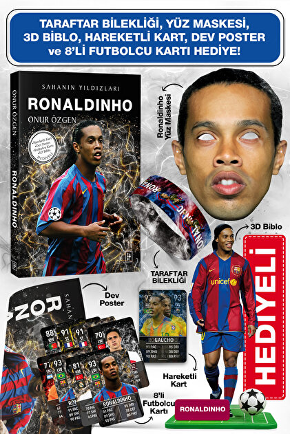 Parodi Yayınları Ronaldinho Futbolcu Kitabı - Maske, 3D Biblo, Dev