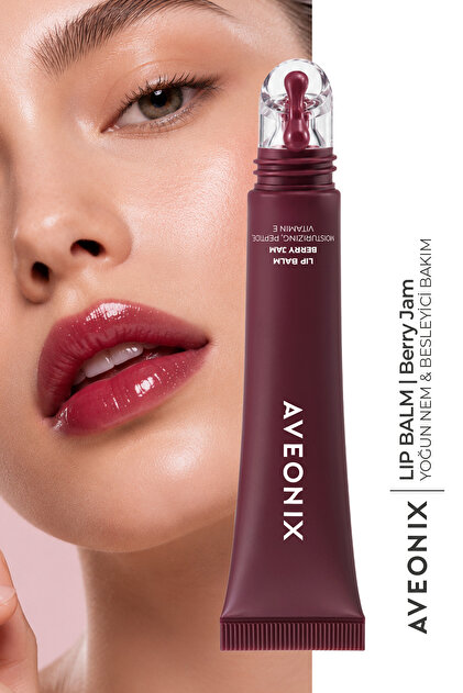 AVEONIX Cam Görünümlü Dudak Parlatıcısı Lip Balm Berry Jam | Yoğun