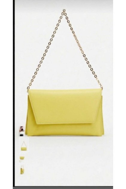 Women's Chain Strap Hand and Shoulder Bag Yellow