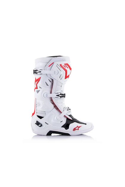 Alpinestars TECH 10 Supervented Kros Motosiklet Botu Beyaz Kırmızı