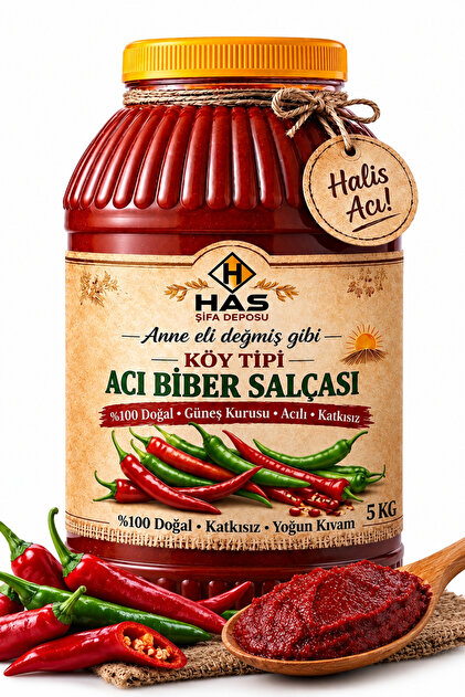 Gaziantep Güneş Kurusu El Yapımı Acı Biber Salçası 5 kg